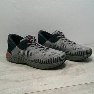 ZEBA Men's Gray & Navy Hands-Free Slip-On Walking Shoes| Sneakers size 11.5